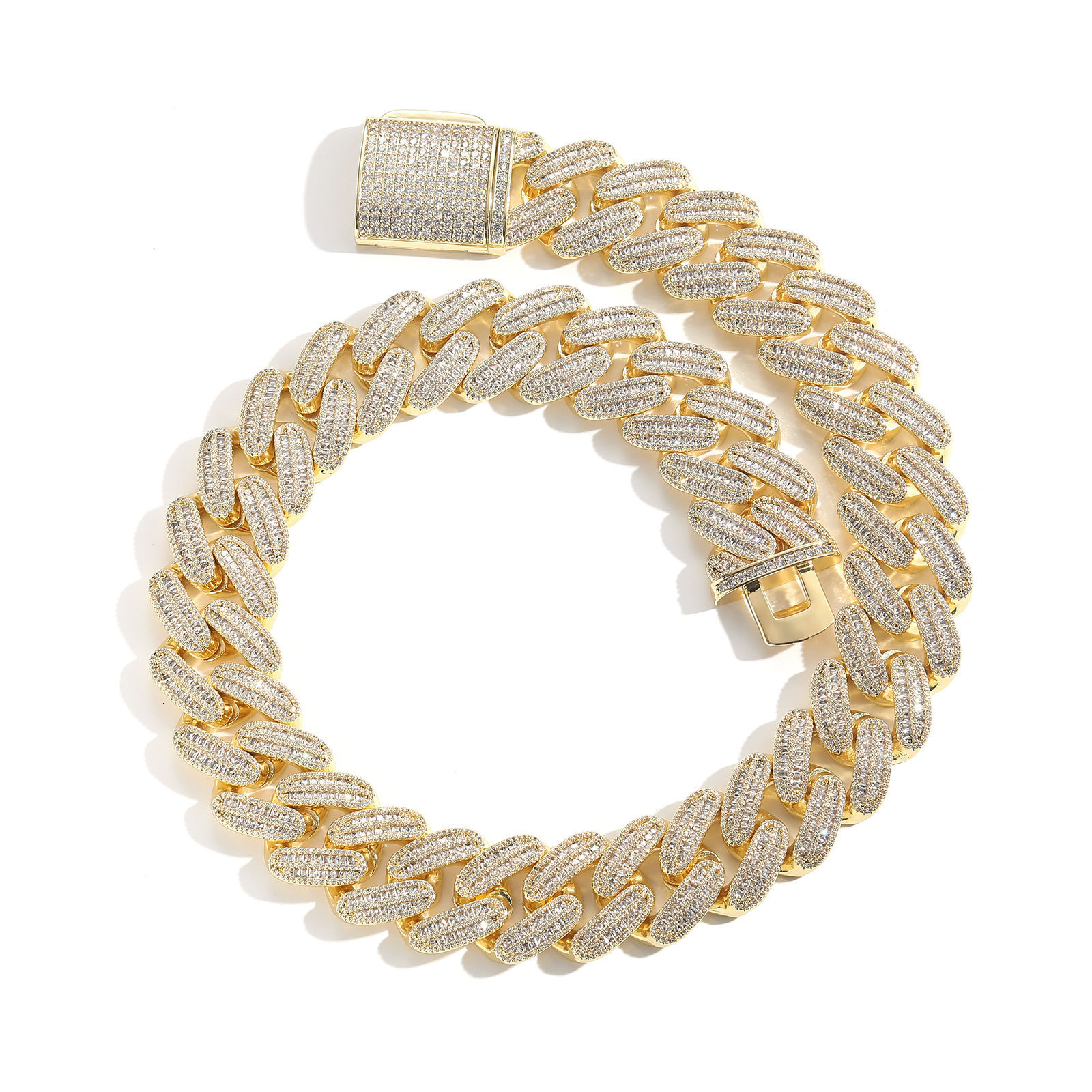 26mm Heavy Duty VVS Moissanite Iced Out Cuban Chain Hip Hop Cool Choker Men's Bling Bling Necklace Pass the diamond tester