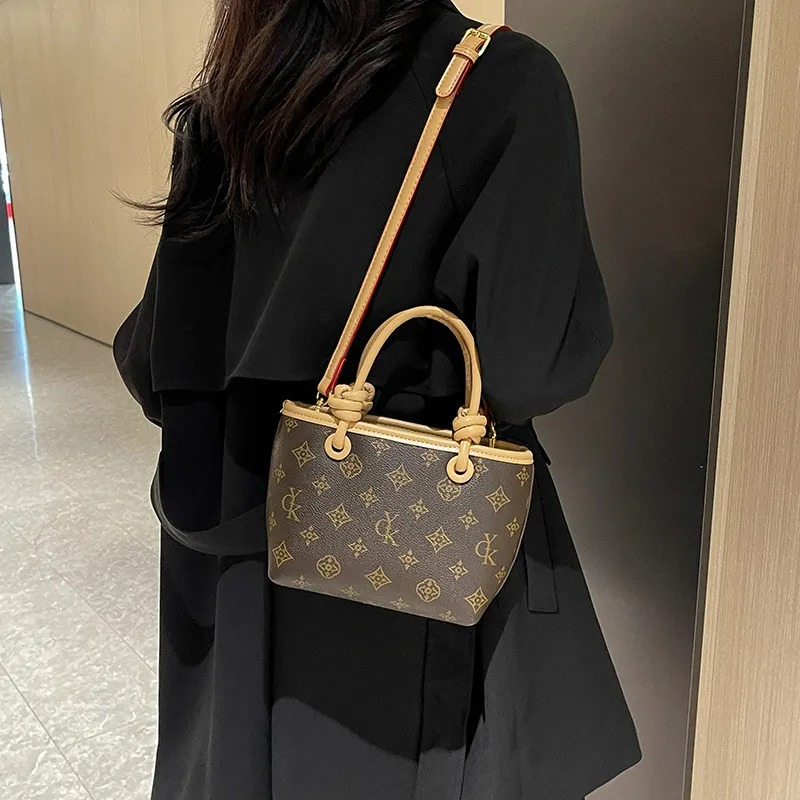 Luxury Bag 2025 Boho Chic Handbag - Compact Textured Bucket Bag, Artistic Crossbody Purse with Free Shipping