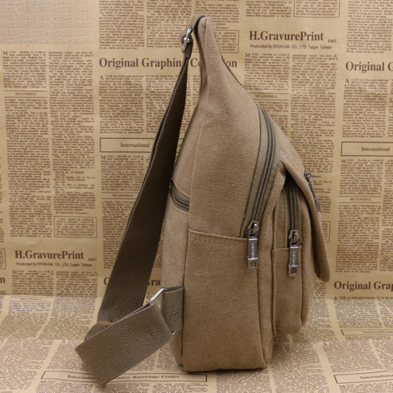 Free Shipping Designer Bag Factory Direct Sale Korean Style New Men's Canvas Chest Luxury Bag Shoulder Outdoor Casual Crossbody Sports Cycling