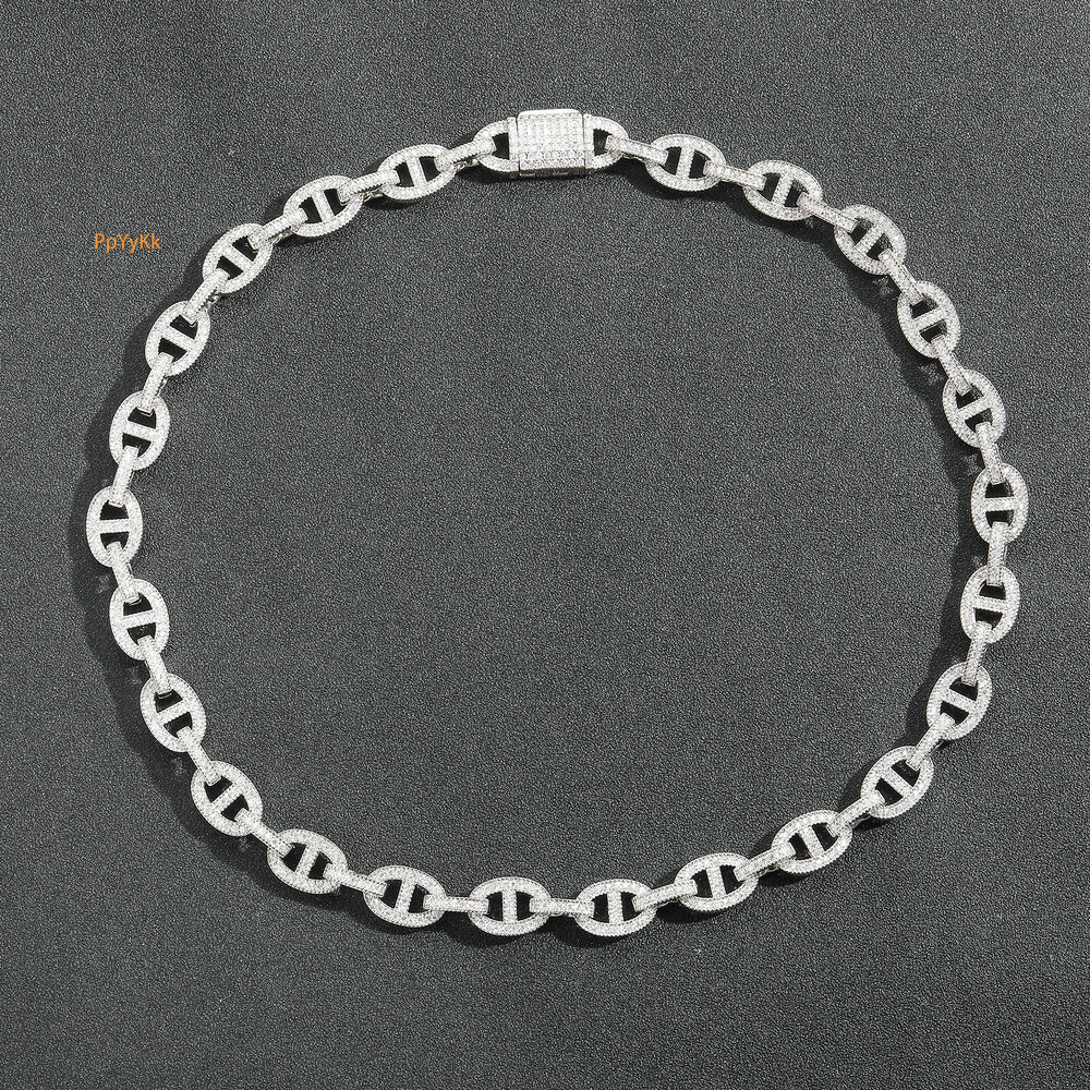 New Hip Hop 11MM Pig Nose Chain Layered Style Niche Trendy Luxury Jewelry Bling Bling Necklace Pass the diamond tester