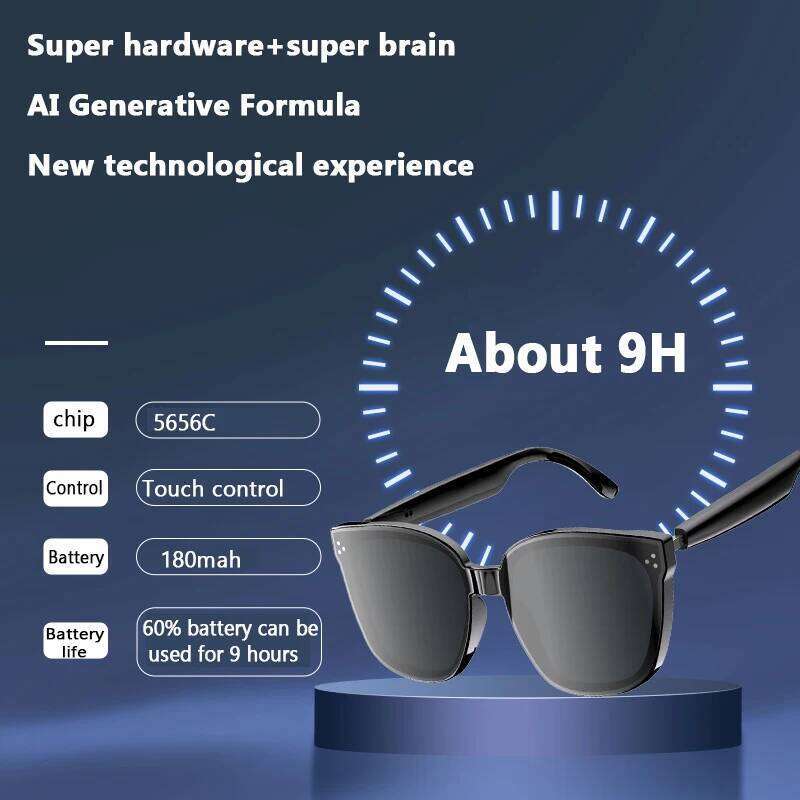 Smart AI,Bluetooth Music With 140+ Translation,Ultraviolet-proof Lenses,Camera Glasses For Travel Meeting