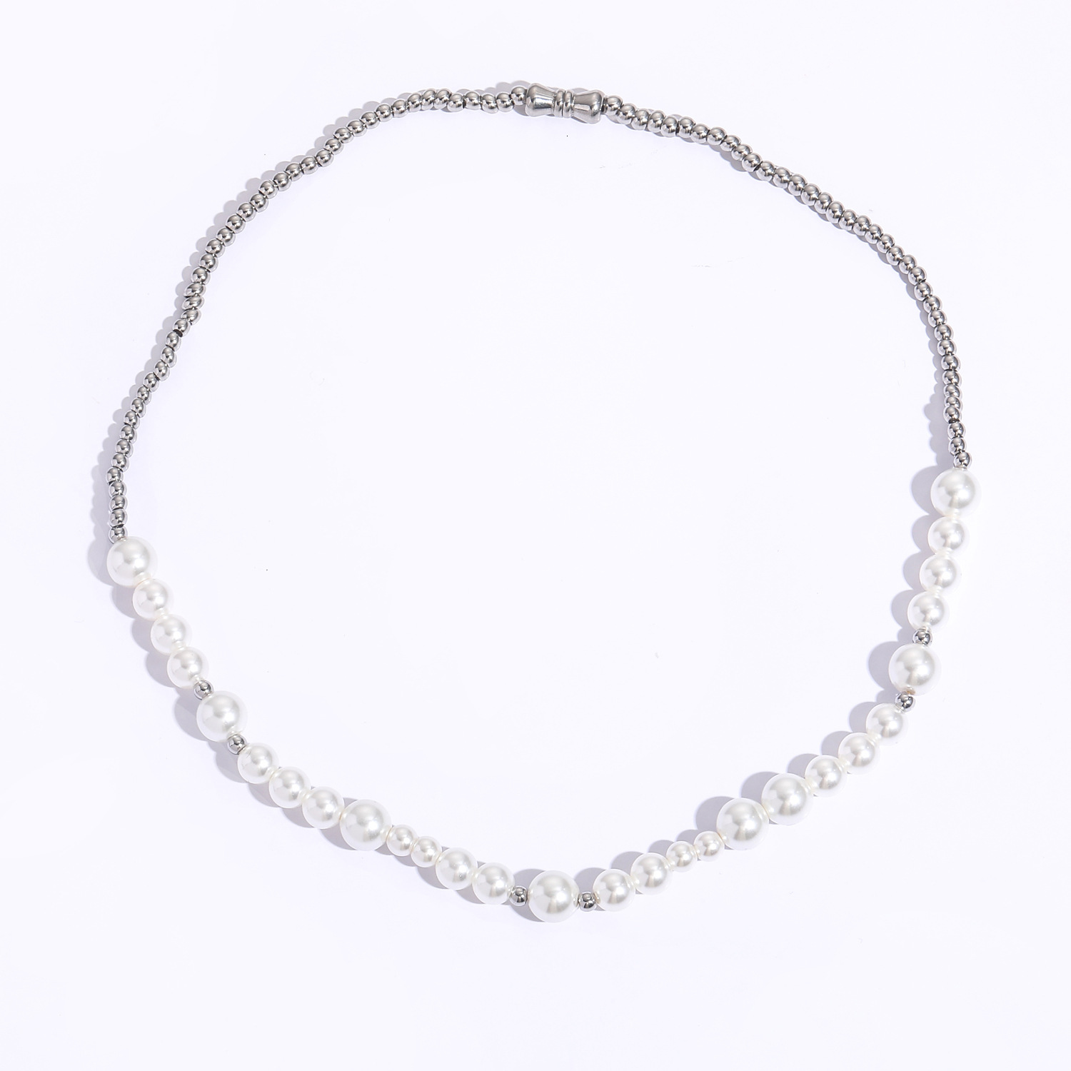 New Arrival Sale Hip Hop Pearl Necklace Celebrity Inspired High Quality Men's Streetwear Collarbone Chain Pass the diamond tester