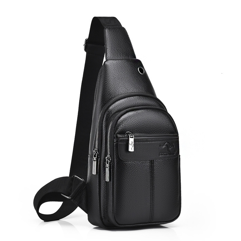 Free Shipping Designer Bag Men's Crossbody Bag Fashion Leather Chest Trendy Brand Backpack Luxury Large Capacity Shoulder Single