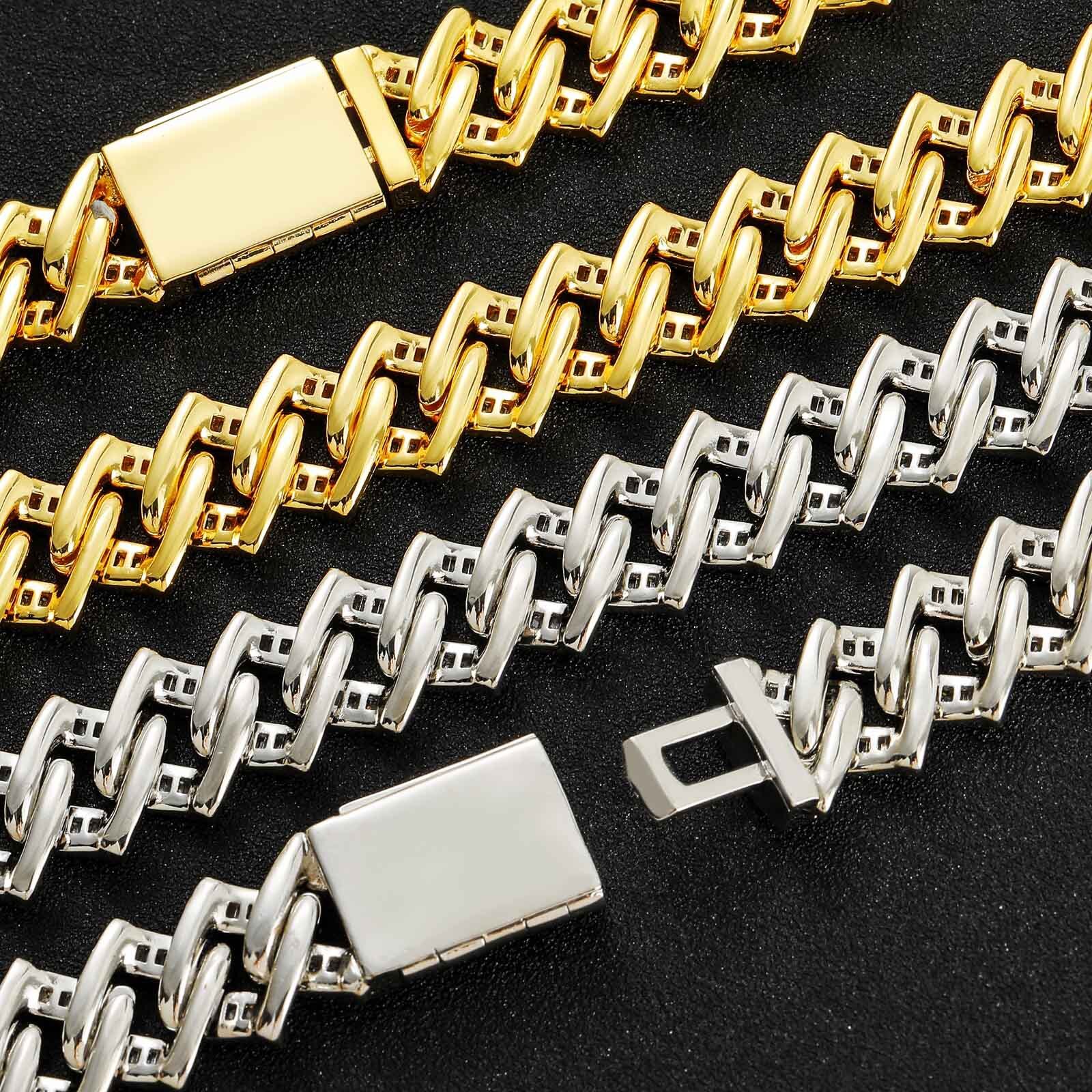 Hip Hop 16MM Thorn Cuban Link Chain T-Cut Moissanite with Miami Clasp Men's Trendy Necklace Iced Out Premium Quality Pass the diamond tester