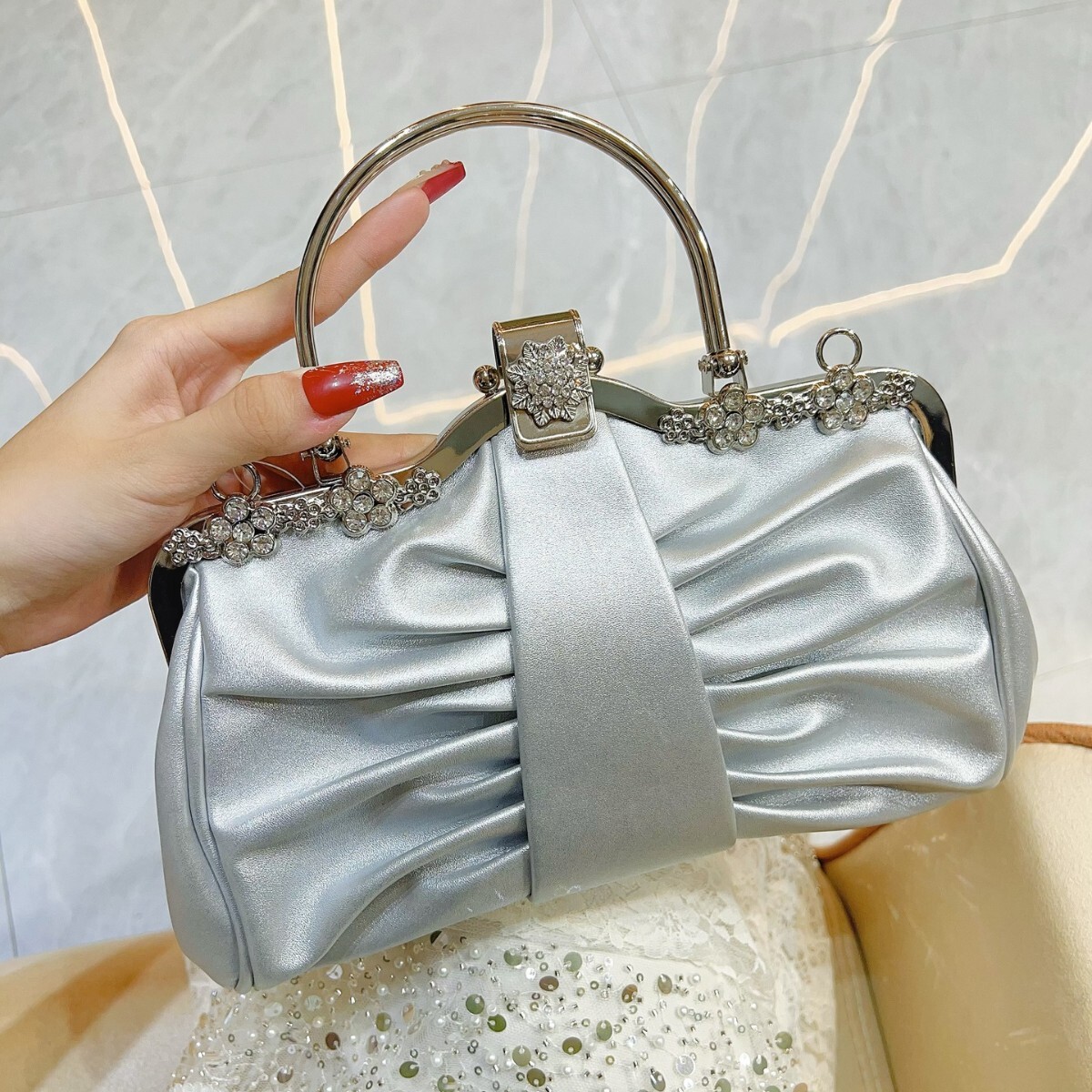 New Cross border Women s trend Party Handbag with Water Diamond Elegant Social Style Women s Shoulder Bag Designer Bag trend Women s Crossbody Bag