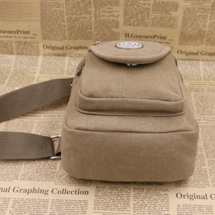 Free Shipping Designer Bag Factory Direct Sale Korean Style New Men's Canvas Chest Luxury Bag Shoulder Outdoor Casual Crossbody Sports Cycling