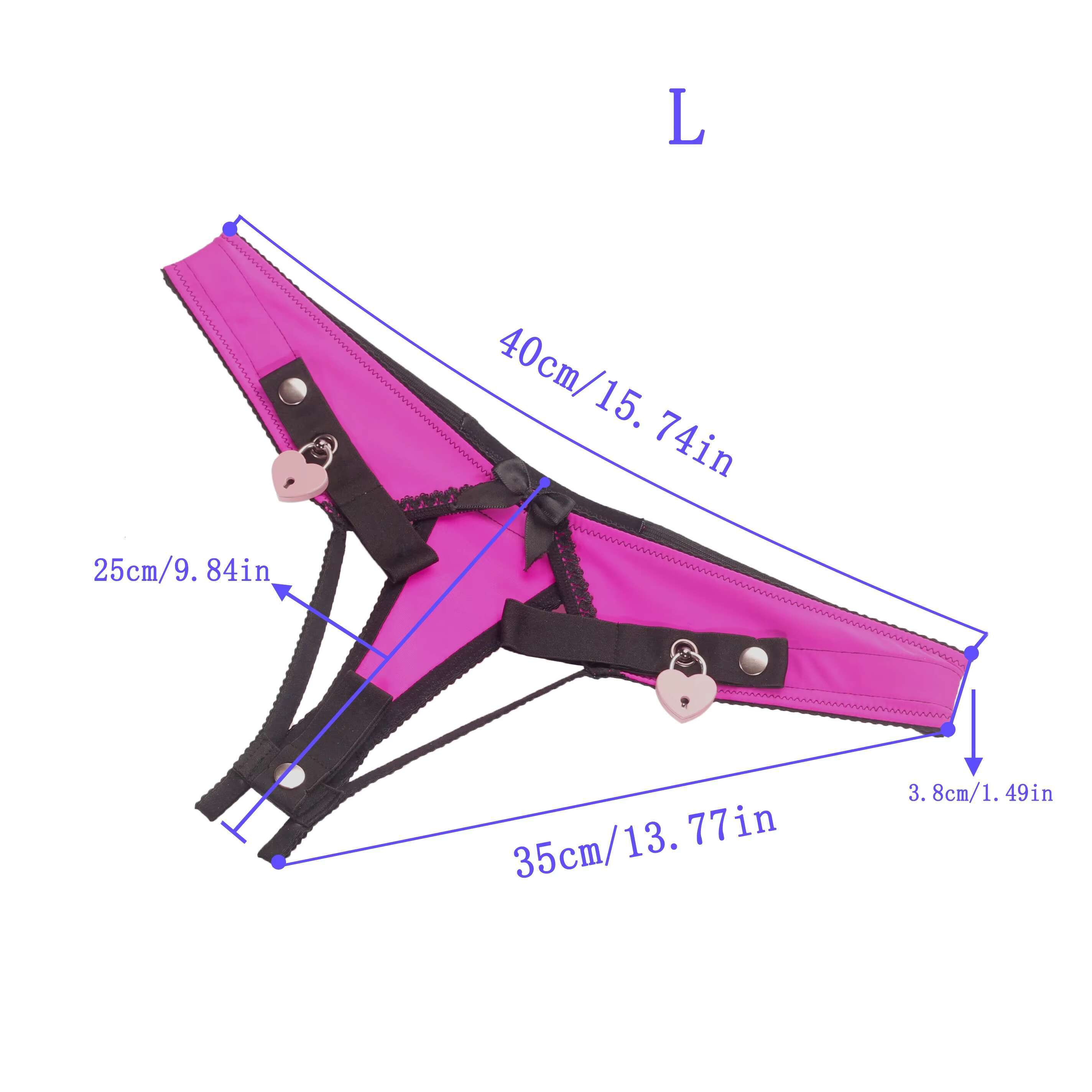 Sissy Training Lockable THONG Chastity Panties Anti-Falling Harness for Male Chastity Cage