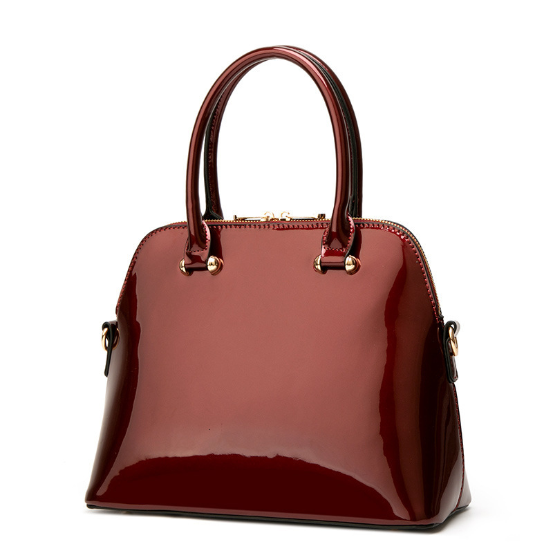 Free shipping designer Handbag for Women 2025 Trendy Patent Leather Women Bag Shiny Handbag Crossbody Bag European and American Fashion Shell Shoulder