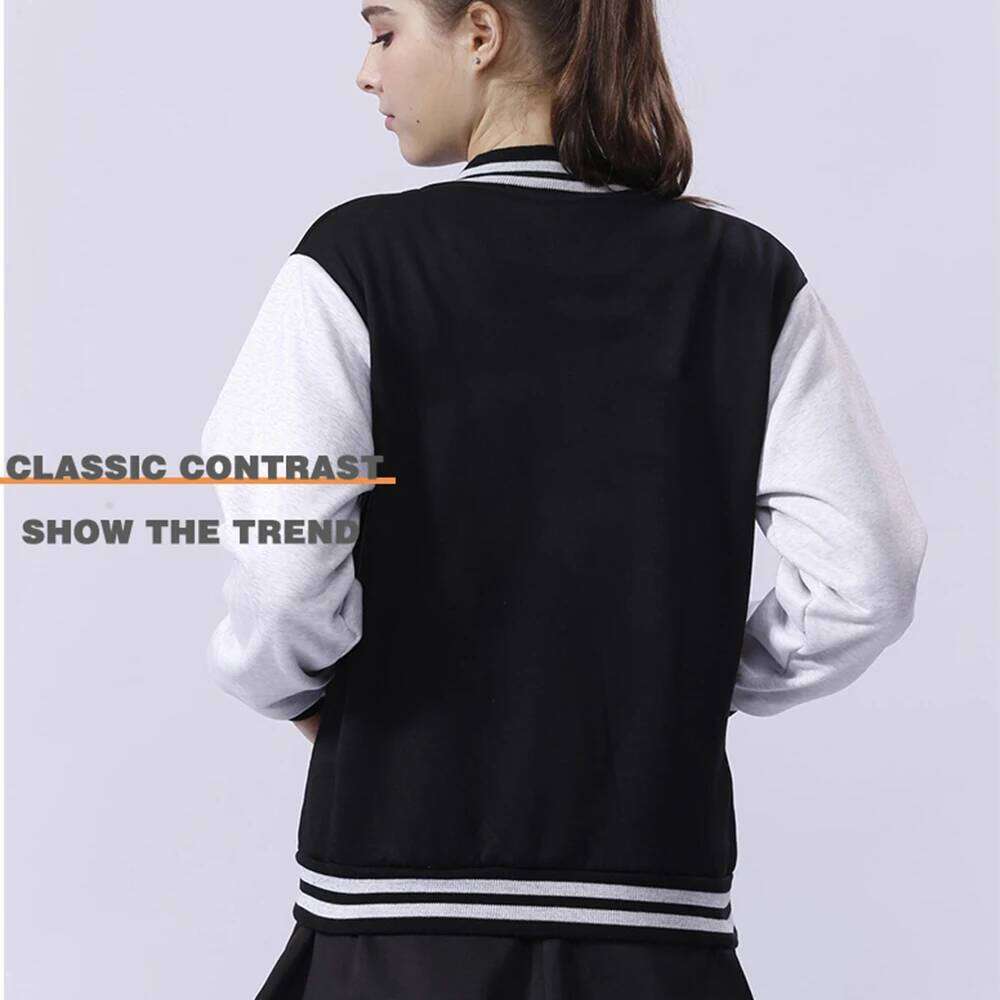 Designer Clothing Black White Solid Color Jacket Loose Oversized Casual Men Baseball Clothes Personality Street Coat Warm Fleece Jackets Fashion