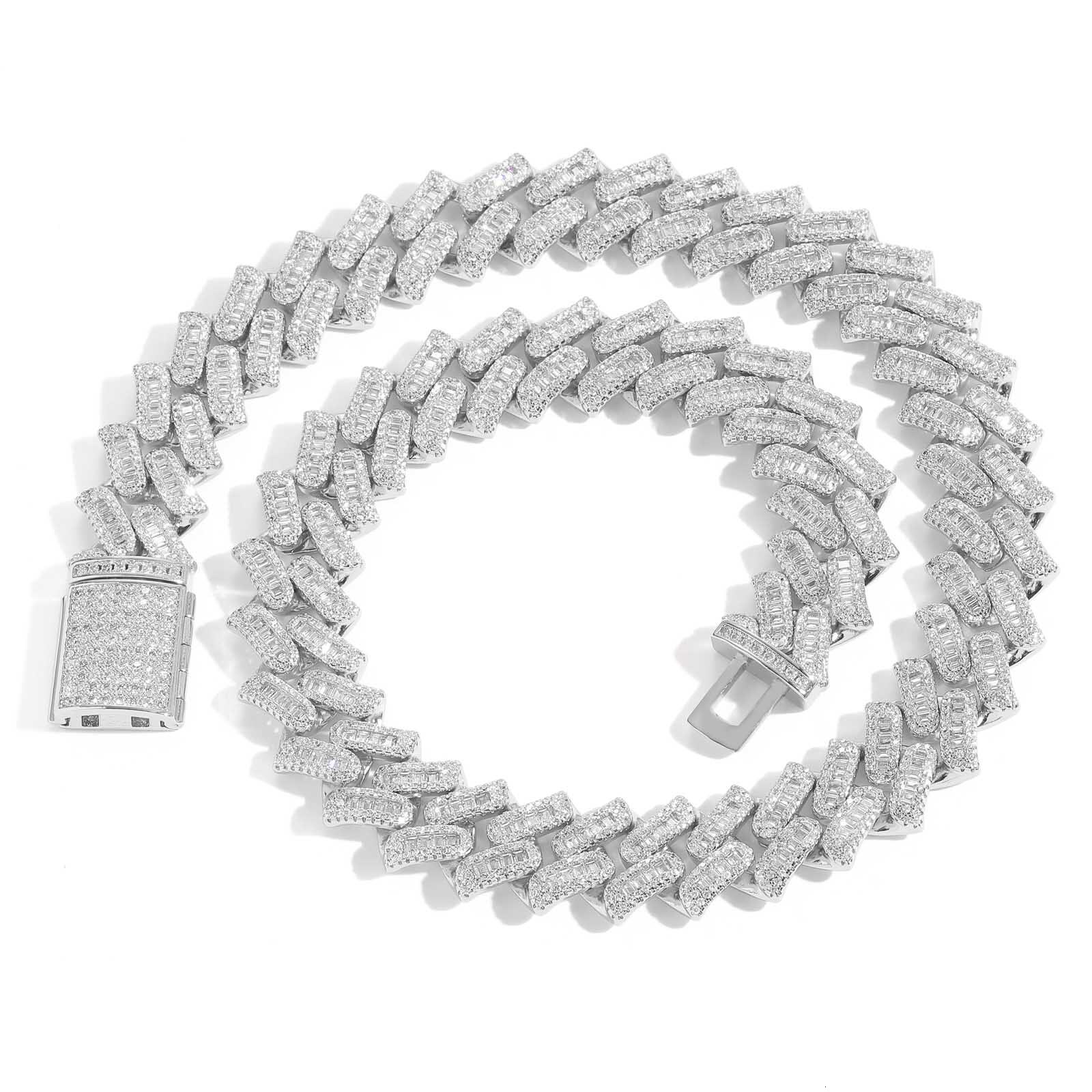 Hip Hop 16MM Thorn Cuban Link Chain T-Cut Moissanite with Miami Clasp Men's Trendy Necklace Iced Out Premium Quality Pass the diamond tester