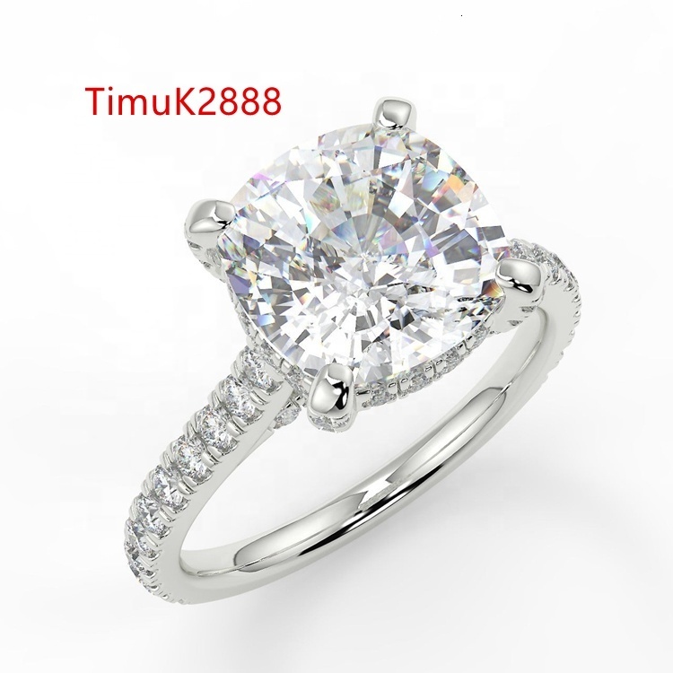 New Solid Gold Mossianite Rings Custom Name Rings Korean Rings Girls