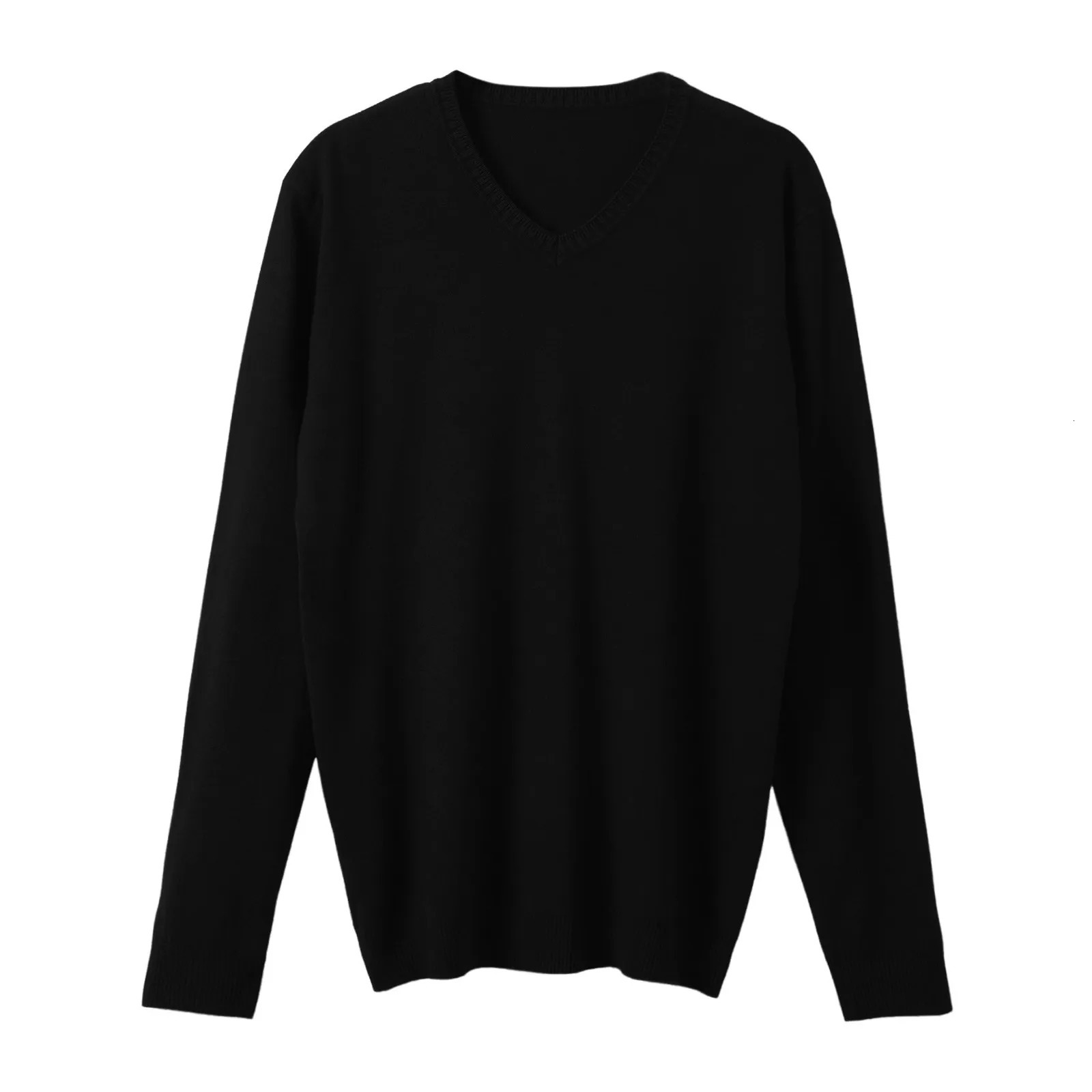 V Neck Pullover Sweater Mens Slim Autumn And Winter Knitwear Sweater Long Sleeved Mens Clothing Male Jumper Top Blouse 250628