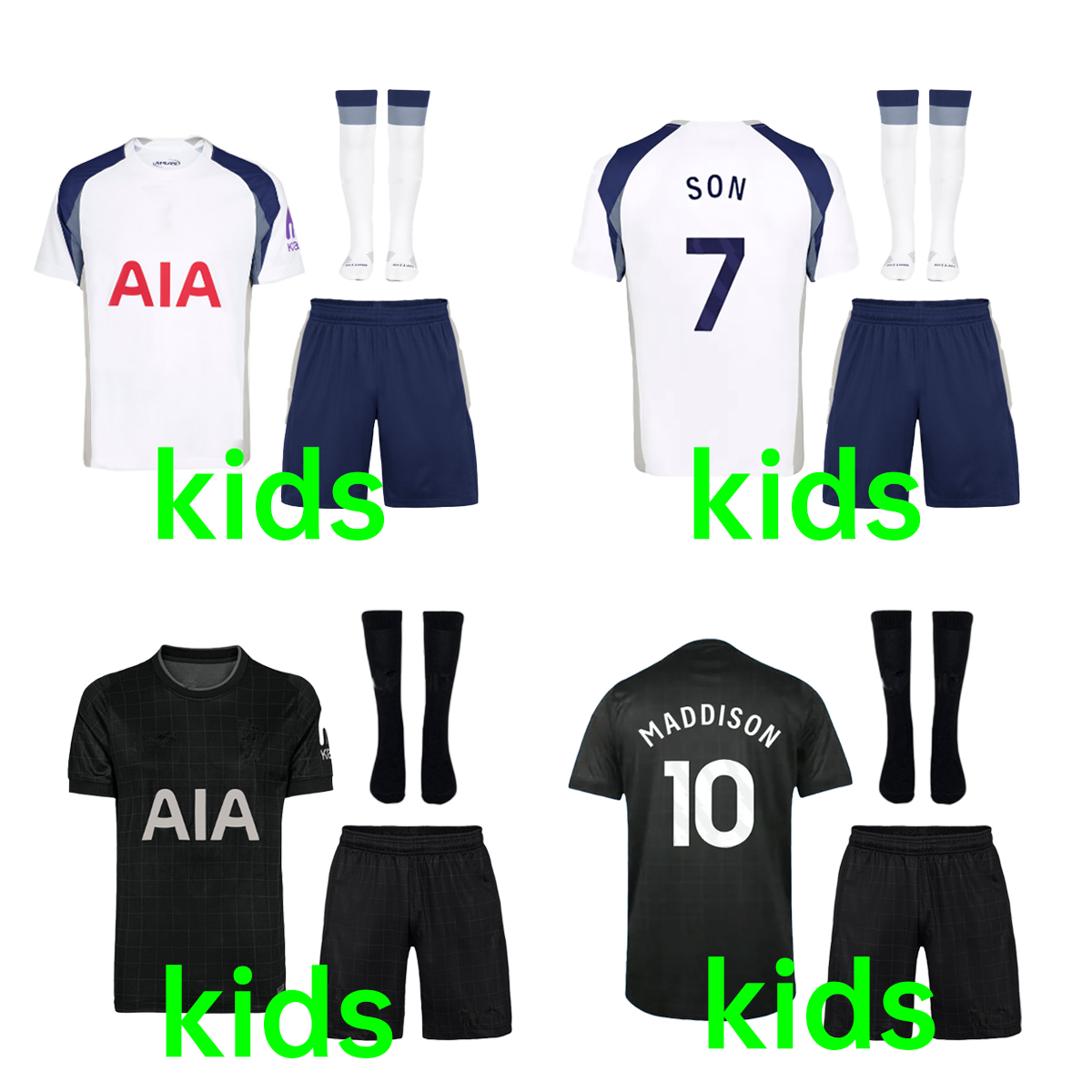 25 26 SON RICHARLISON kids football kits 2025 2026 home AWAY Football shirt VICARIO KULUSEVSKI SOLANKE WERNER Soccer Jerseys
