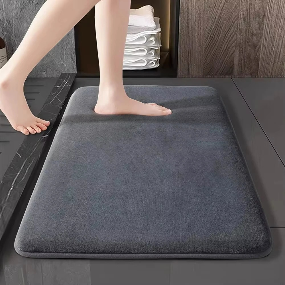 Absorbent Floor Mat Non Slip Bath Mat Anti Slip Coral Velvet Bathroom Floor Mat Door Mat Home Decoration 250628
