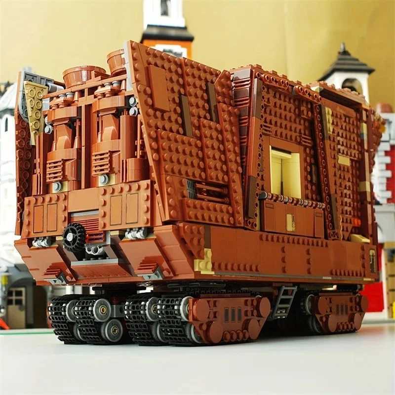 Famous Movie Scene Desert City Blocks Childrens Toy Sandcrawler Model Christmas Building Blocks MOC-75059 Educational Toys Gift Y250628