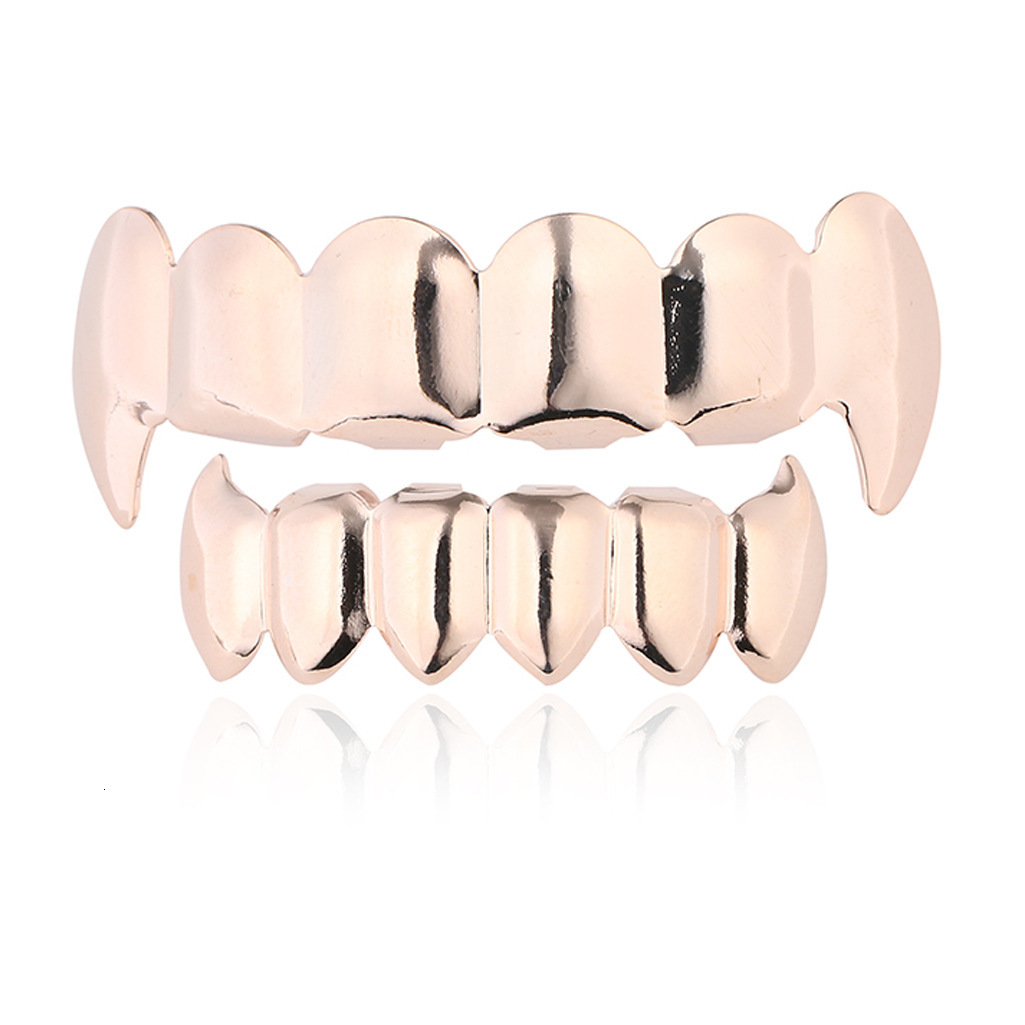 New Arrival 18K Gold Plated Vampire Fangs Hip Hop Grillz Luxury High Quality Statement Rapper Costume Accessories