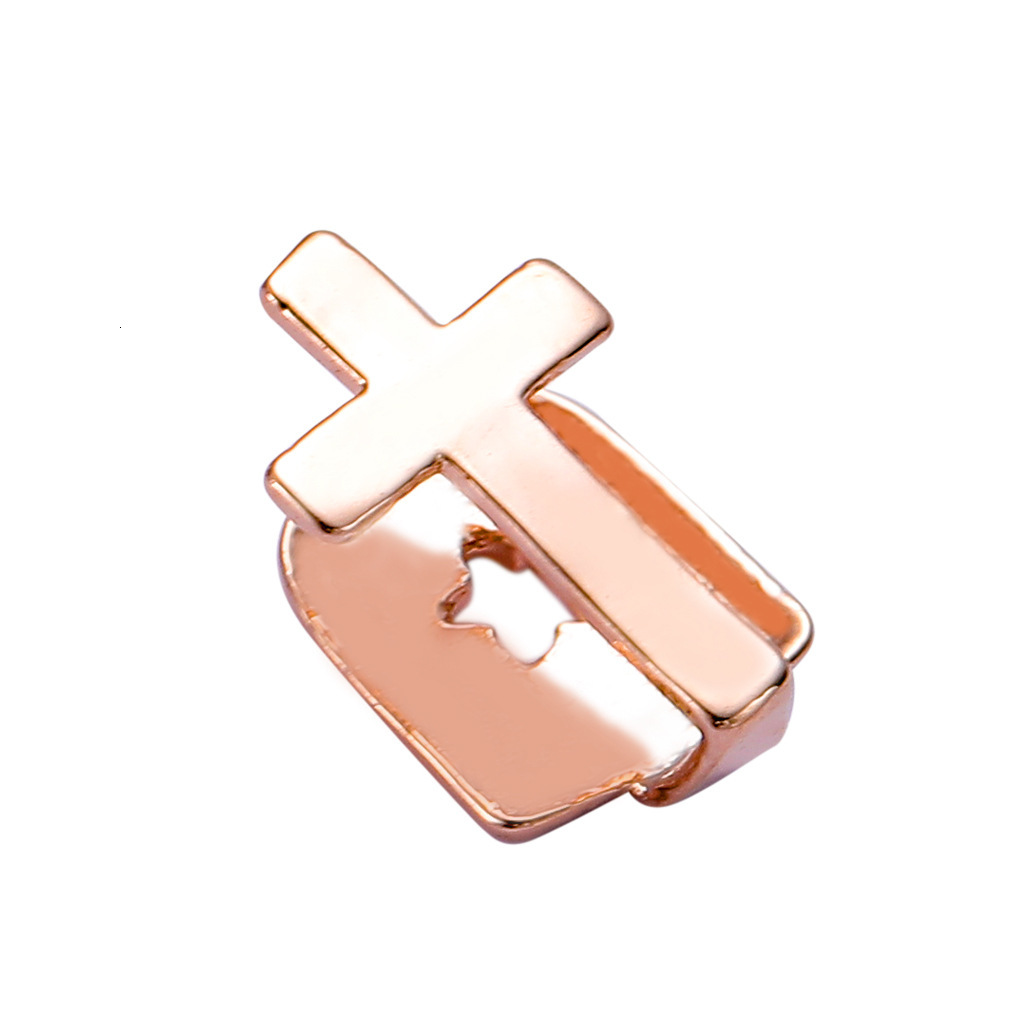 New Arrival 18K Gold Cross Single Tooth Grillz Luxury High Quality Rapper Hip Hop Accessory