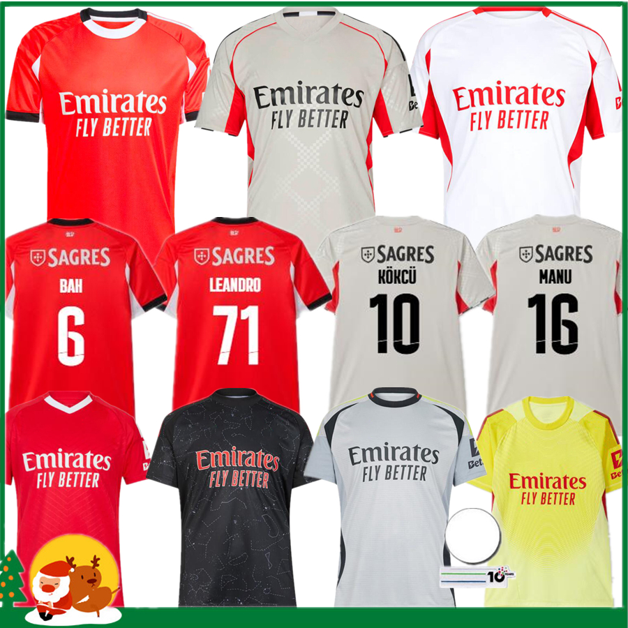 25 26 BenficaS soccer jerseys SEFEROVIC WALDSCHMIDT PIZZI RAFA G.RAMOS DI MARIA 2025 Home Away Men Football shirts OTAMENDI Kokcu Di Maria