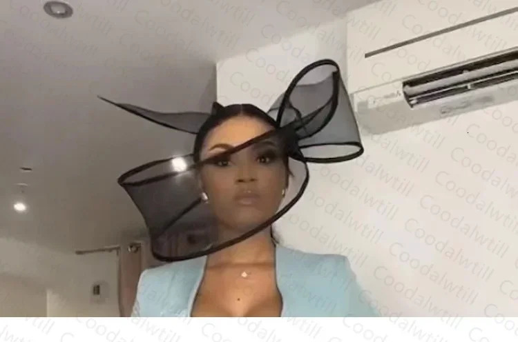 Black Fascinator Wedding Pillbox Hat Women Elegant Fascinator Hats Hair Clip Church Ladies Party Headpiece Fashion Headwear 250627
