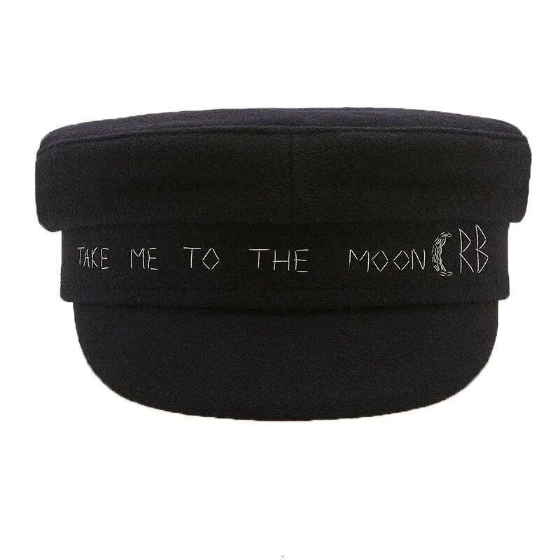 New Winter Women Hats Newsboy Flat letter Militray Caps British Vintage Visor cap