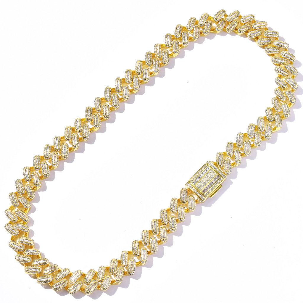Hiphop VVS Moissanite Jewelry 15mm Cuban Necklace Men Streetwear Hiphop Fashion Accessory Pass the diamond tester