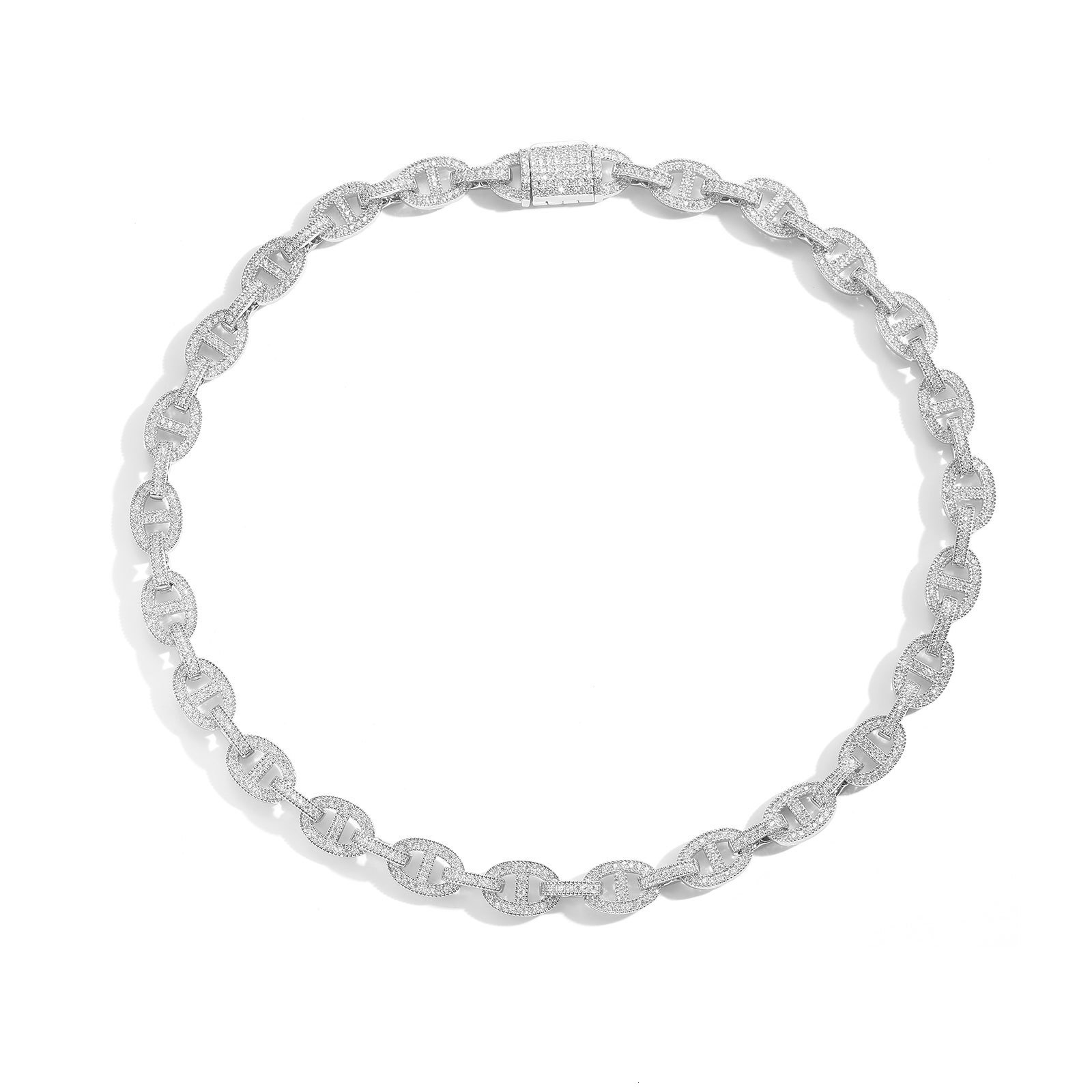 New Hip Hop 11MM Pig Nose Chain Layered Style Niche Trendy Luxury Jewelry Bling Bling Necklace Pass the diamond tester