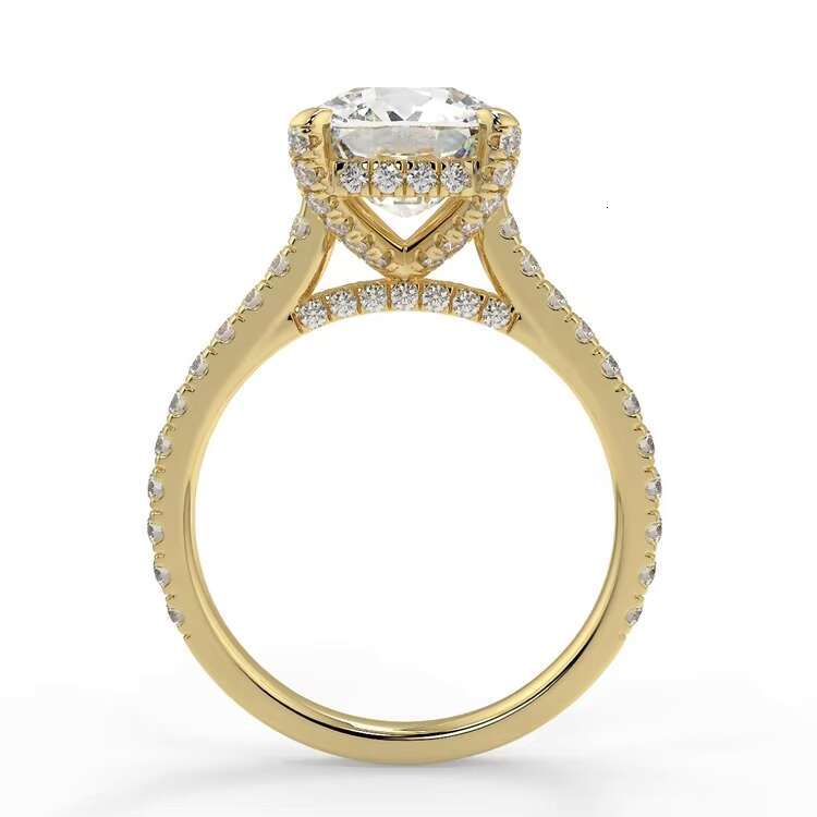 New Solid Gold Mossianite Rings Custom Name Rings Korean Rings Girls