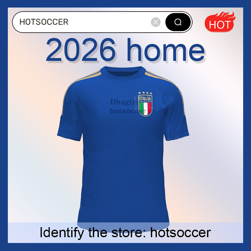 2026 Italy The US Canada Mexico World Cup home soccer jersey LORENZO RICCI SCALVINI PINAMONTI DIMARCO VERRATTI CHIESA GNONTO ZANIOLO hotsoccer