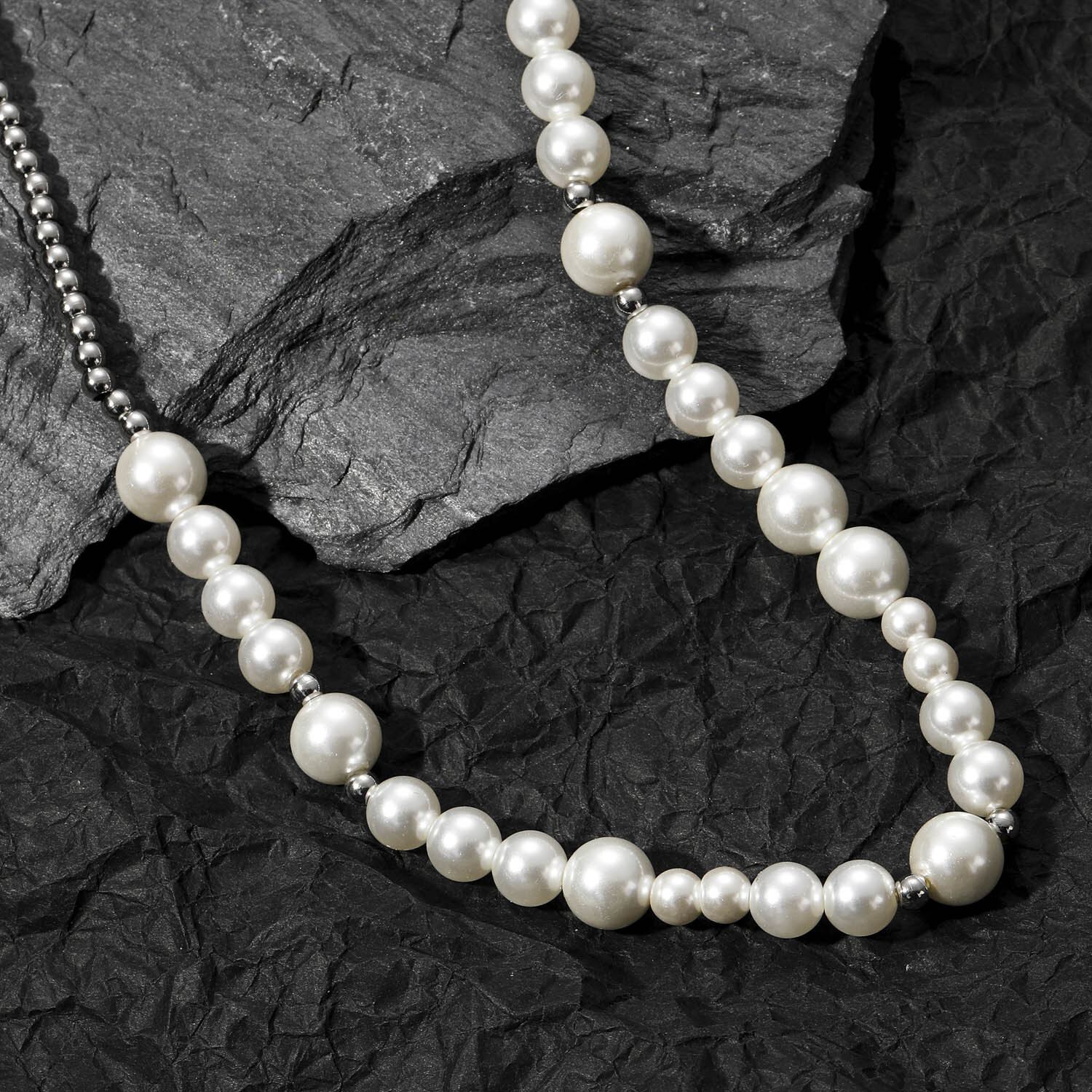 New Arrival Sale Hip Hop Pearl Necklace Celebrity Inspired High Quality Men's Streetwear Collarbone Chain Pass the diamond tester