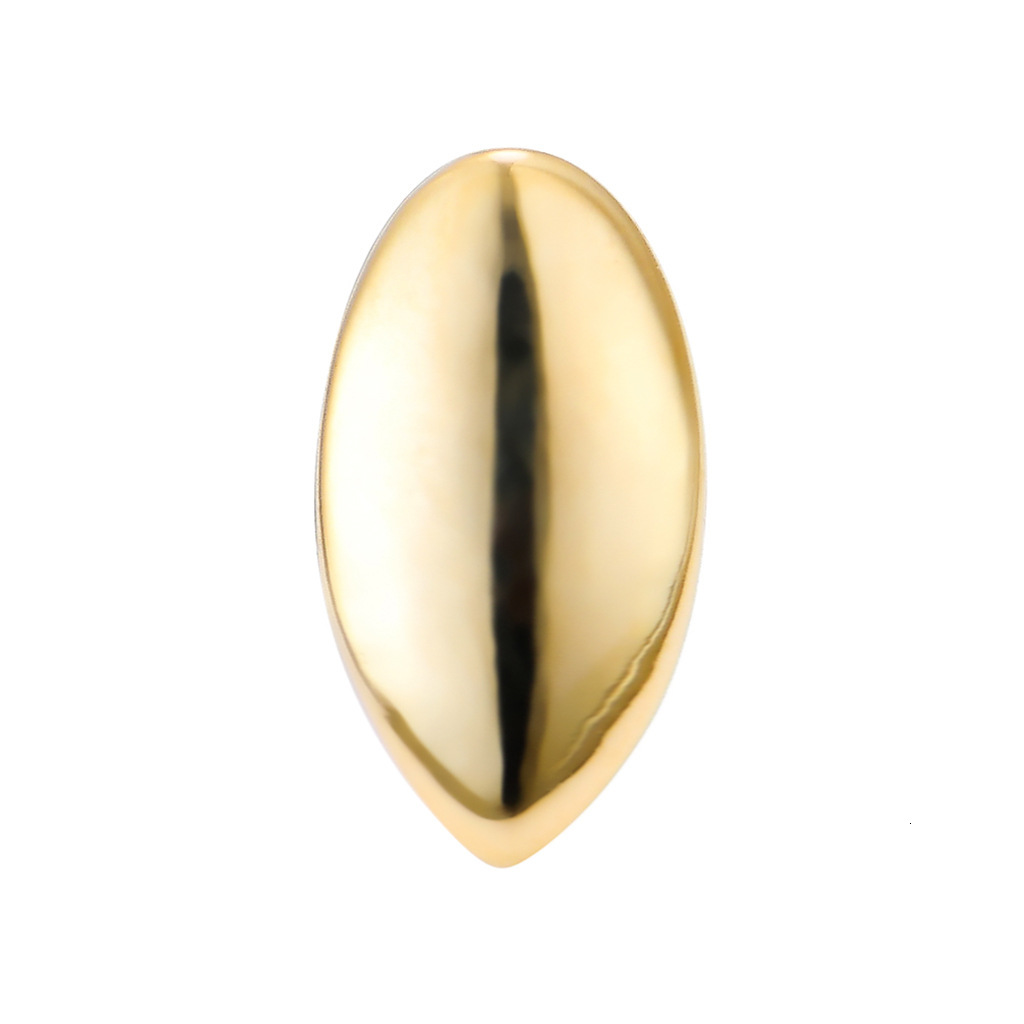 New Arrival 18K Gold Single Pointed Fang Vampire Hip Hop Grillz Tooth Rapper Costume Accessories