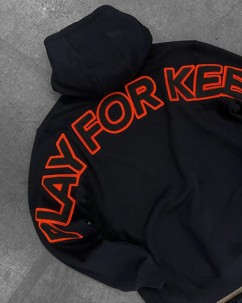 Retro Letters Harajuku Y2K Casual Loose Hoodie Men 2025 American Street Hiphop Punk Fashion Oversized Sweatshirt Women 250624