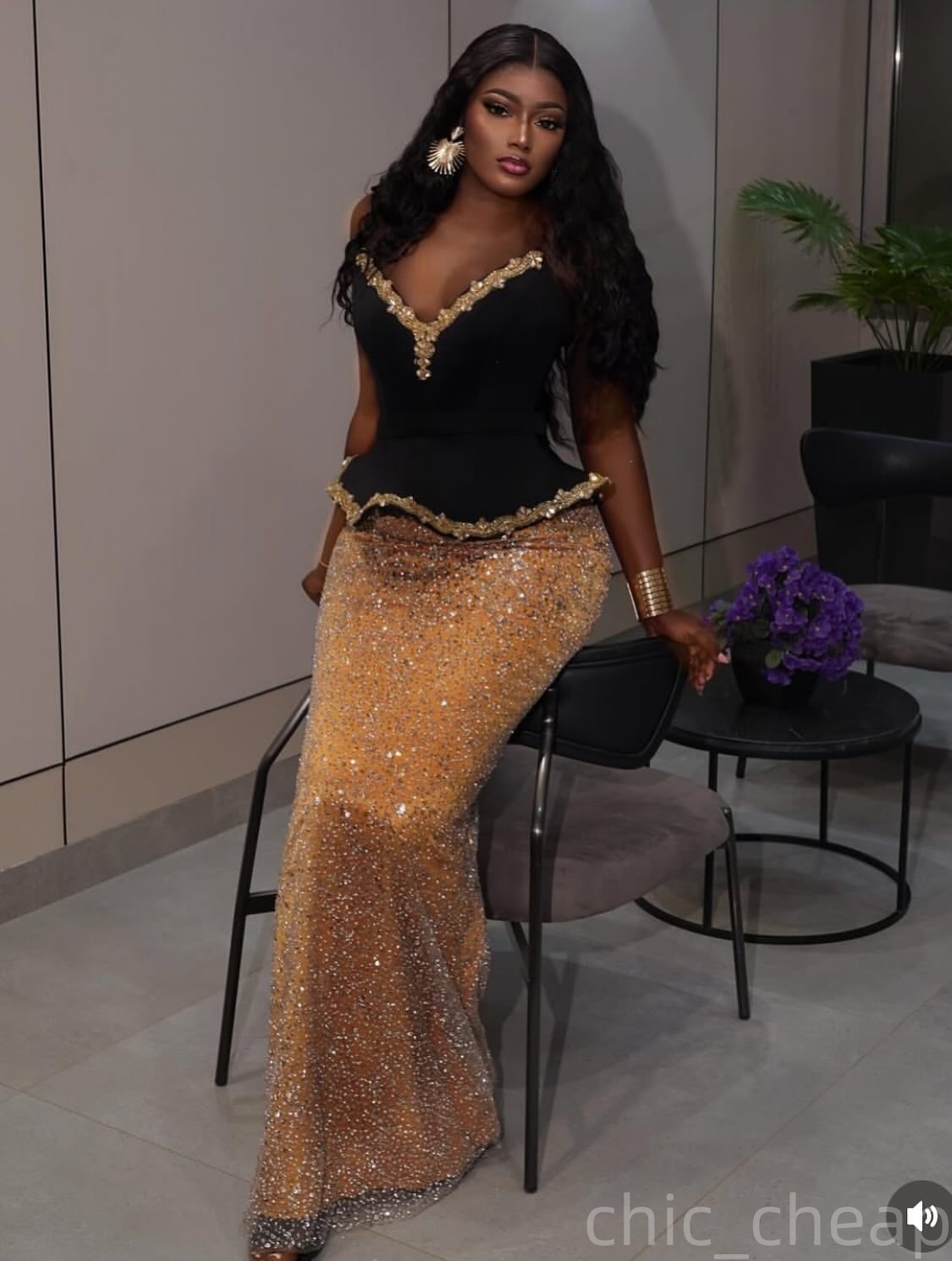 Gold Mermaid Prom Dresses 2025 Crystals Sequined Sweetheart Evening Formal Party Second Birthday Engagement Gowns Plus Size Dress For Special Occasion