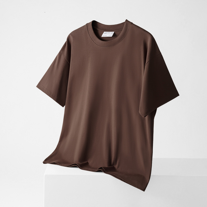 Three Sea Whales|300g Combed Cotton 30s Double Yarn Short T-Shirt Men American High Street Crew Neck Half Sleeve Base Shirt