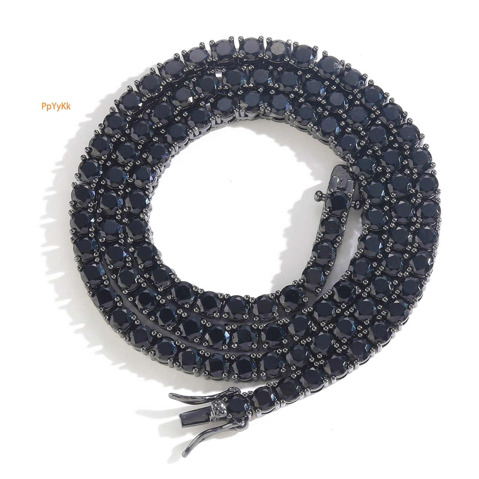 Luxury Jewelry Hip Hop Tennis Chain Gun Black 4mm Black Moissanite Iced Out Premium Streetwear Brand Men's Hip Hop Necklace Pass the diamond test