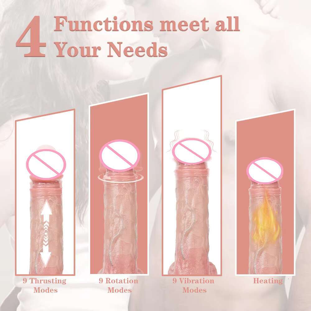 Thrusting Liquid Silicone Heating Huge Dildos Silicone Realistic Big Dildos Para Mujer Vibrator for Women Men 12 Inch