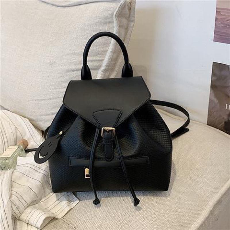Double Shoulder Woven Texture Women's Backpack Free Shipping Designer Simple And Fashionable College Student Backpack Splicing Large Capacity Han