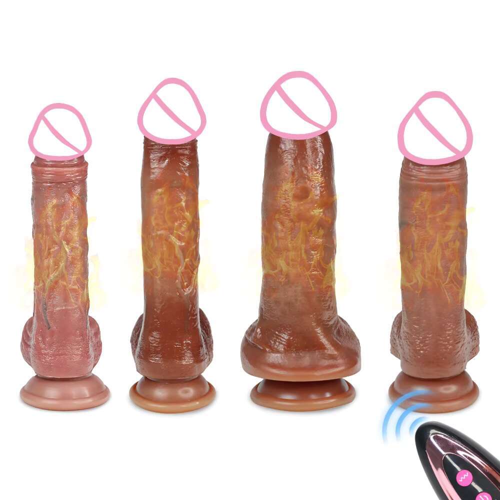 Thrusting Liquid Silicone Heating Huge Dildos Silicone Realistic Big Dildos Para Mujer Vibrator for Women Men 12 Inch