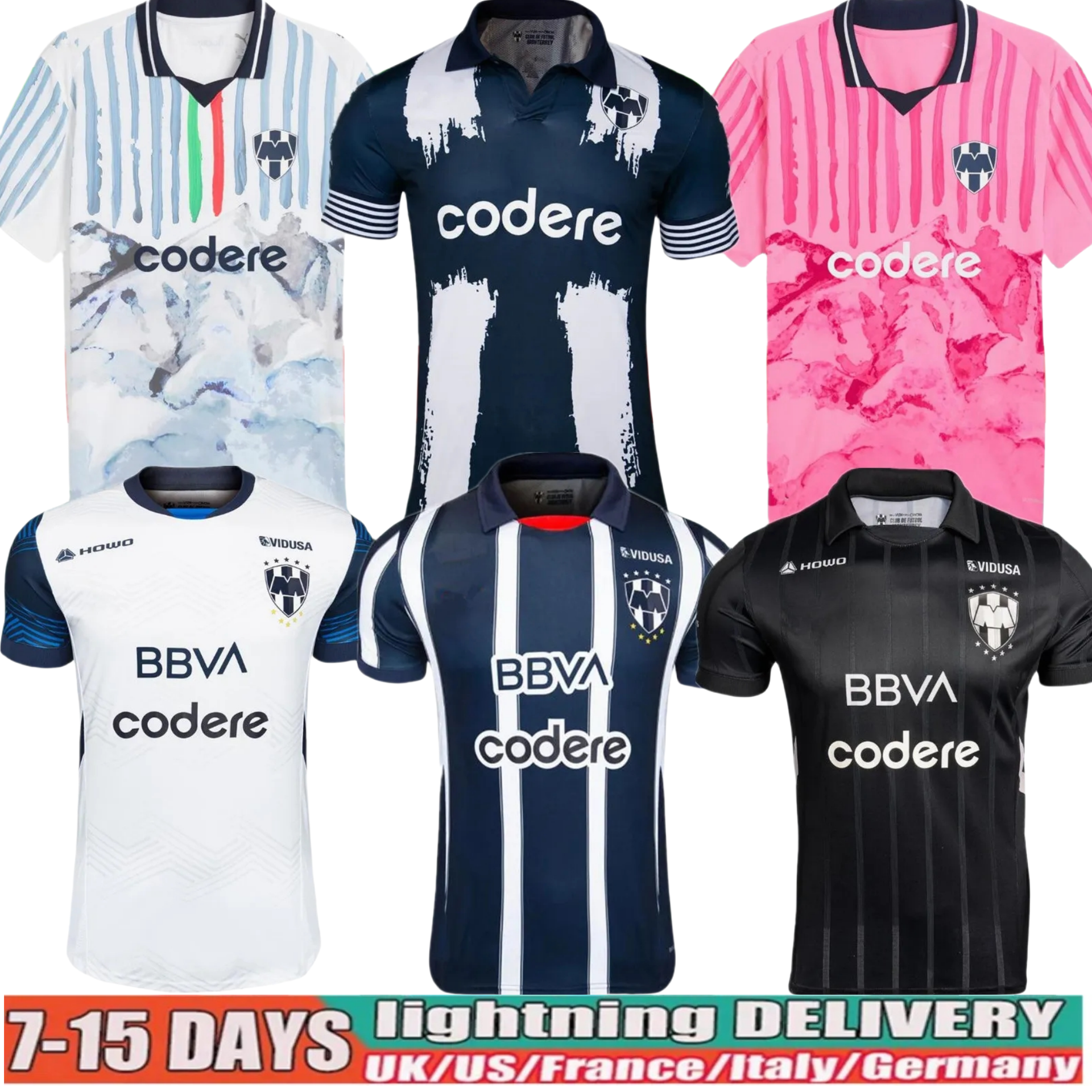 Rayados 2025 MONTERREY Soccer Jerseys 80-Year Anniversary 25 26 home away R.Funes Mori M.MEZA V. men kids kit football shirt Berterame Sergio Ramos Canales Ocampos