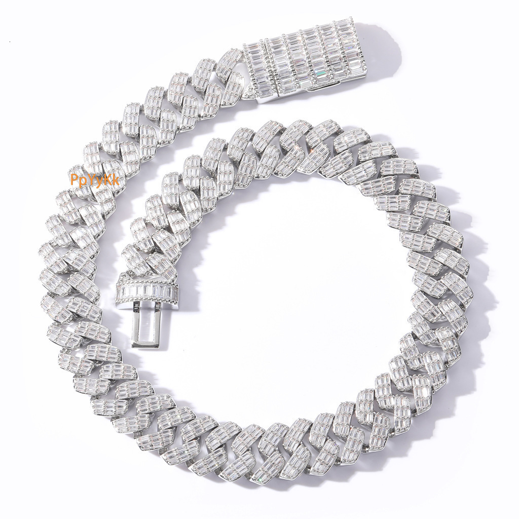 Bold 17MM Moissanite Diamond Cut Cuban Link Chain with Flip Clasp Men's Hip Hop Necklace Personalized Hip Hop Iced Out Premium Quality Accessory