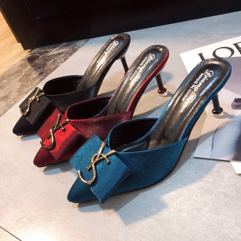 new free shipping designer Sandals for woman luxury outdoor breathable black blue shoes party Y2K 6cm Stiletto Heel Dress