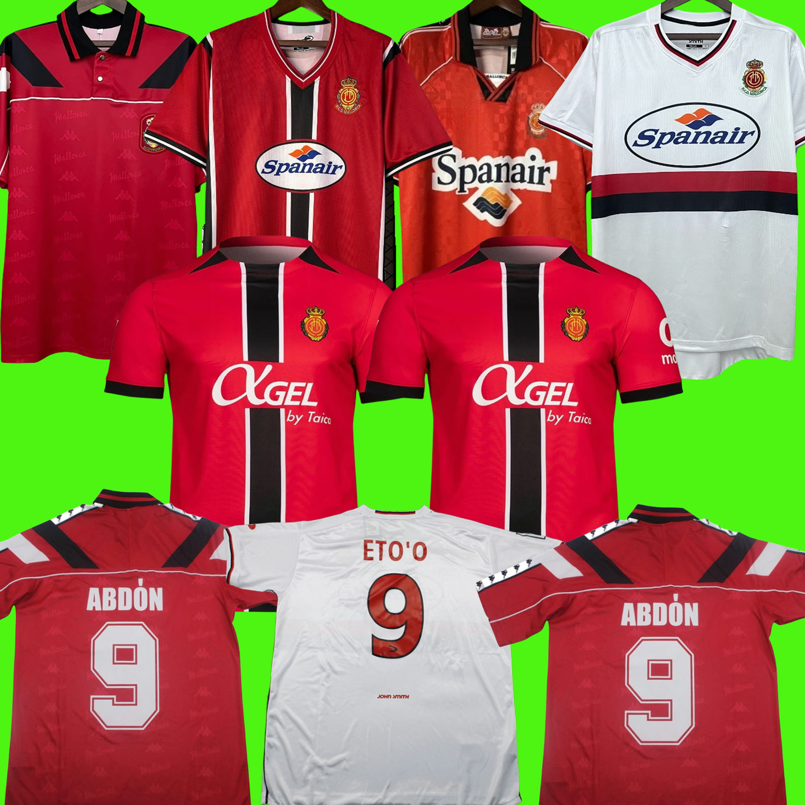 RCD Mallorca Soccer Jersey Retro 1994 1995 2001 2002 SANCHEZ MURIQI GRENIER ABDON A. RAILLO BABA VALJENT 94 95 Home Away men kids kit Footba