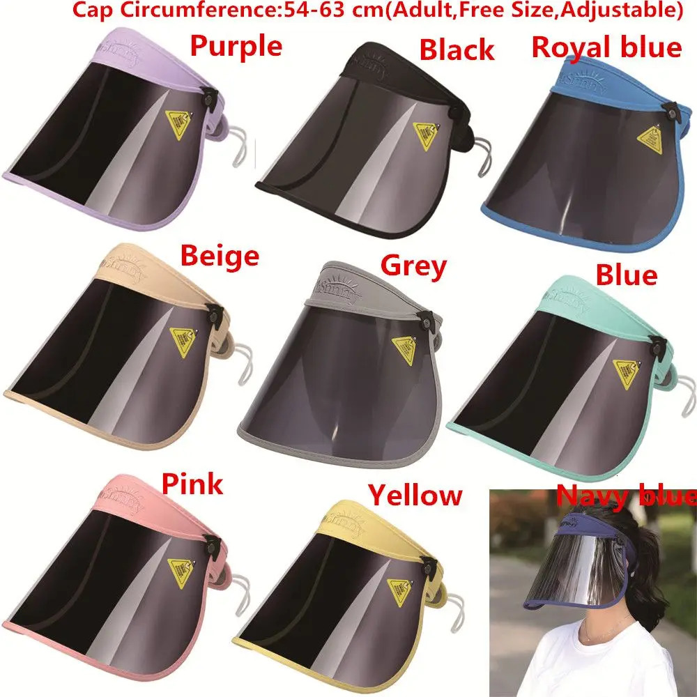 Summer Large Lens Sun Hat Outdoors Sport AntiUV Visor Face Cover Shield Foldable Portable Men Women Empty Top 250625