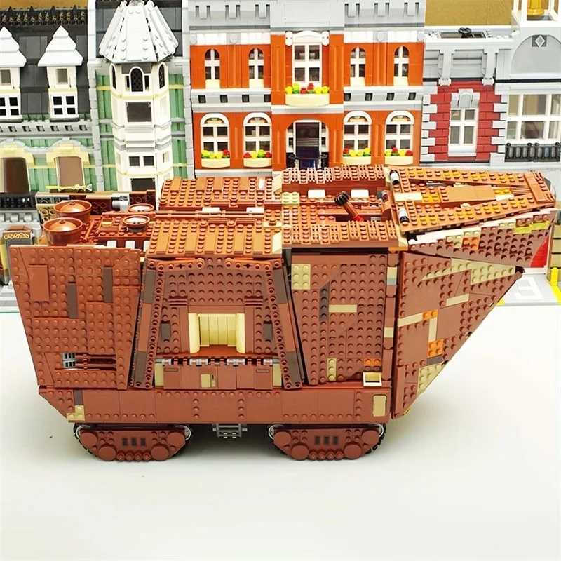 Famous Movie Scene Desert City Blocks Childrens Toy Sandcrawler Model Christmas Building Blocks MOC-75059 Educational Toys Gift Y250628