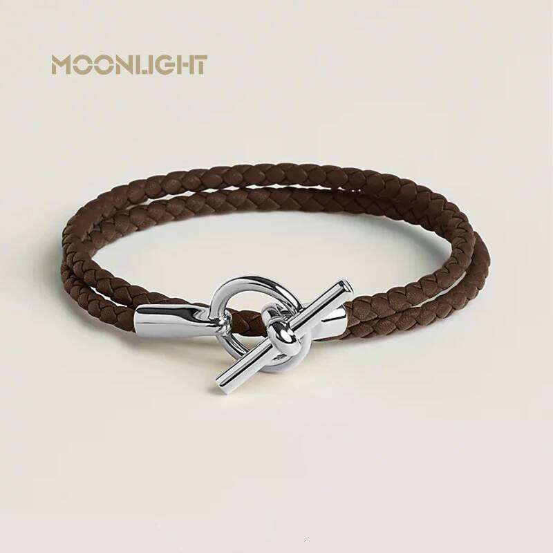 MOONLIGHT Classic Leather Doublelayer Bracelets for Woman High Quality Bracelet Fashion Couple Jewelry Gifts 11 Colors Wholesale