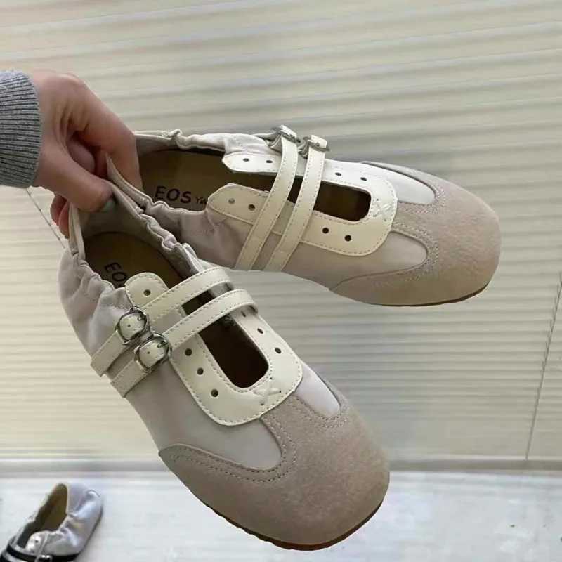 Flats Wens Sports Shoes Fion Sneakers Casual Shallow Loafers Shoes 2025 Summer Walking Ballet Trend Sneakers Wen Y250629
