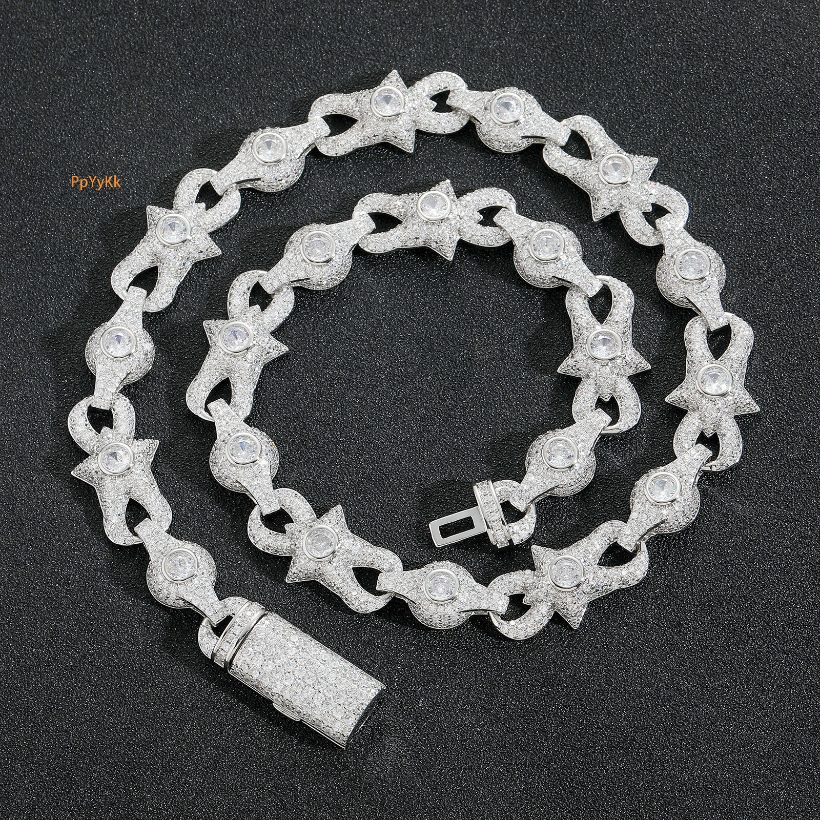 New Arrival Hip Hop 10MM Eye Cuban Link Chain Iced Out Creative Niche Unisex Fashion Trendy Shiny Accessory Pass the diamond tester