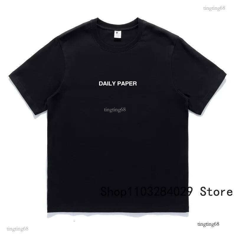 Casual Simple Style DAILY PAPER Tshirt Classic Chest Small Print Roundneck Daily Paper Short Sleeve American Streetwear 240528