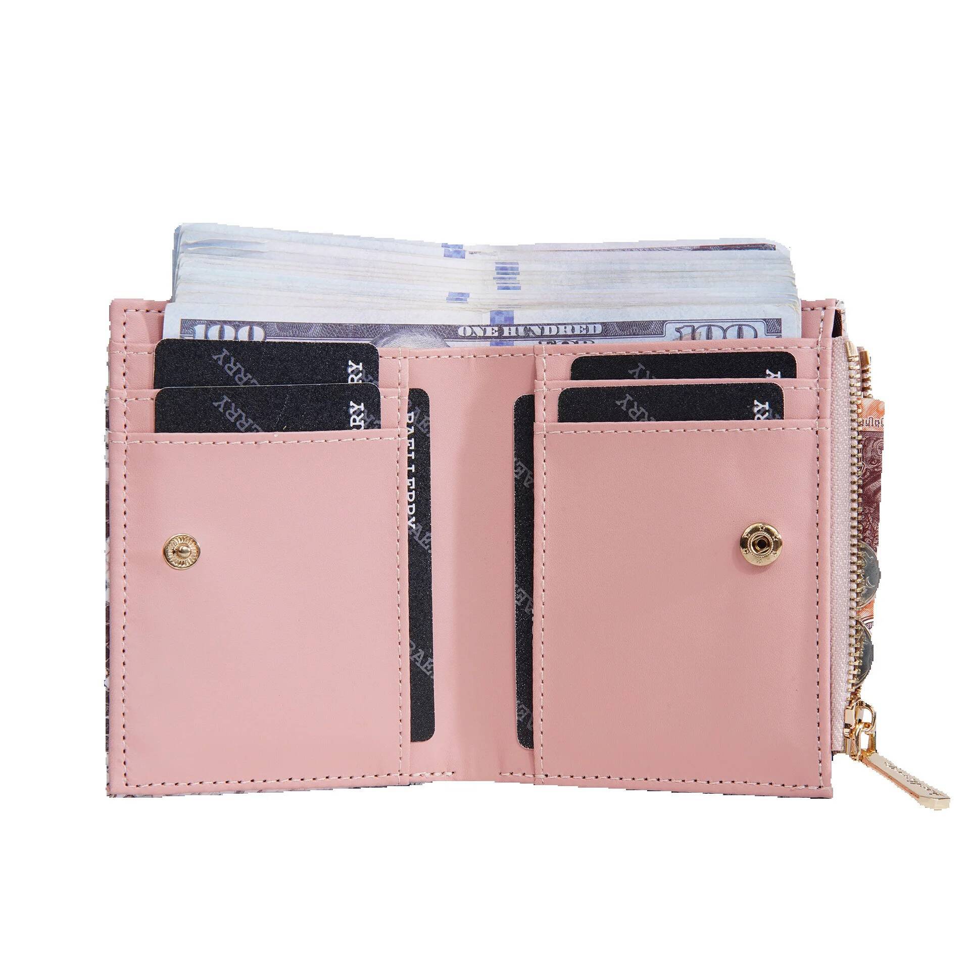 Free shipping 2025 new designer bag New Baellerry Women's Wallet Cross-border Fashion Snake Pattern Short Multi-card Slot Zipper High-end Coin Pu