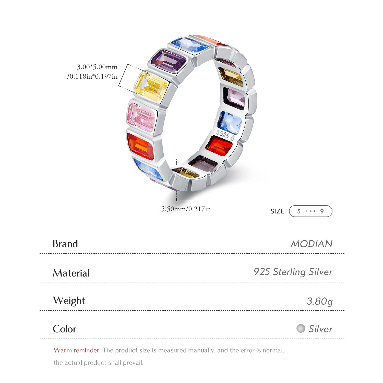 MODIAN 925 Sterling Silver Original n Four Leaf Clover Heart CZ Band Stackable Fashion Ring For Women Fine Jewelry 250624