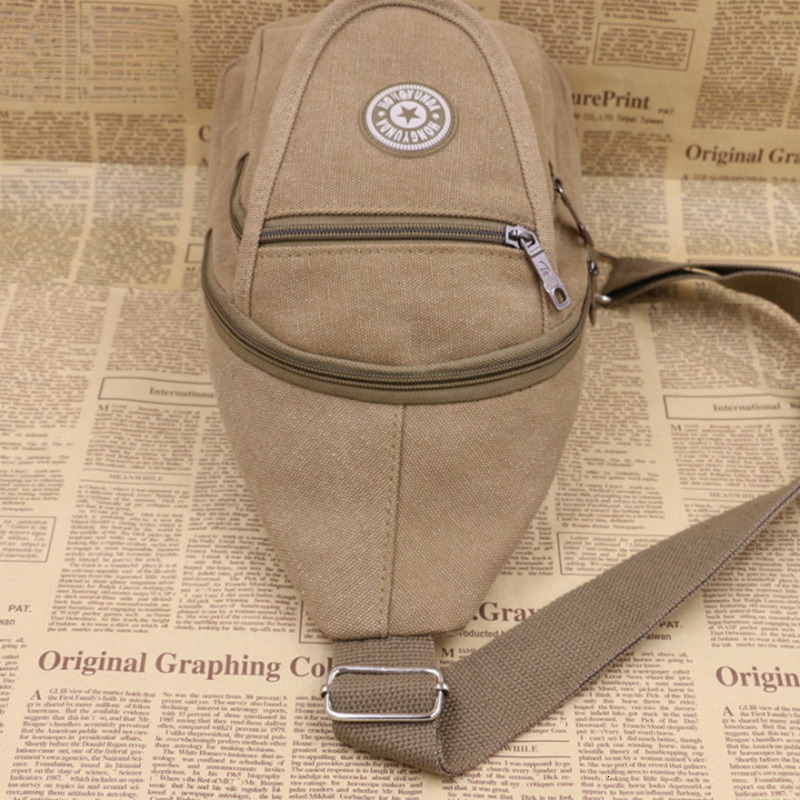 Free Shipping Designer Bag Factory Direct Sale Korean Style New Men's Canvas Chest Luxury Bag Shoulder Outdoor Casual Crossbody Sports Cycling